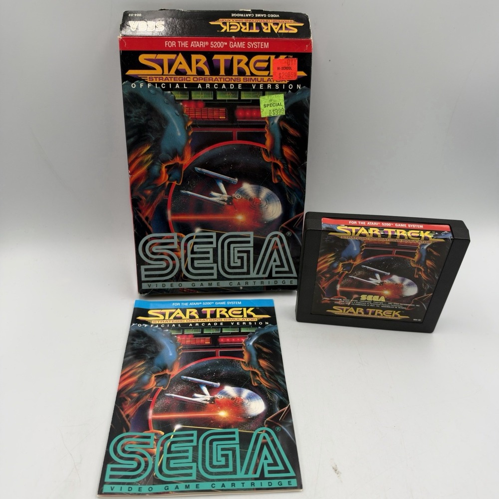 Vintage Sega Star Trek Strategic Operations Simulator For Atari Home Computers
